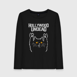 Женский лонгслив хлопок Hollywood Undead rock cat