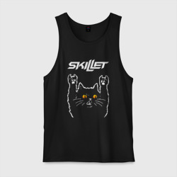 Мужская майка хлопок Skillet rock cat