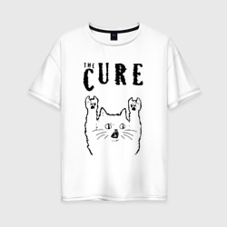 Женская футболка хлопок Oversize The Cure - rock cat