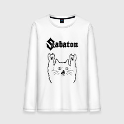 Мужской лонгслив хлопок Sabaton - rock cat