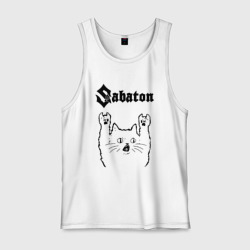 Мужская майка хлопок Sabaton - rock cat