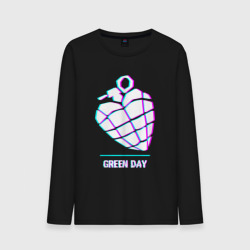 Мужской лонгслив хлопок Green Day glitch rock