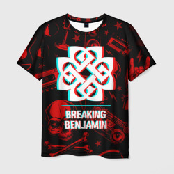 Мужская футболка 3D Breaking Benjamin rock glitch