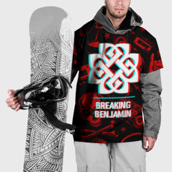 Накидка на куртку 3D Breaking Benjamin rock glitch