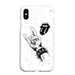 Чехол для iPhone XS Max матовый Rolling Stones и рок символ