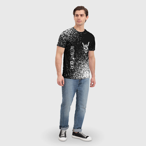 Мужская футболка 3D Sex Pistols и рок символ на темном фоне, цвет 3D печать - фото 5