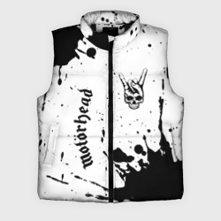 Мужской жилет утепленный 3D Motorhead и рок символ на светлом фоне