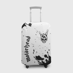 Чехол для чемодана 3D Motorhead и рок символ на светлом фоне