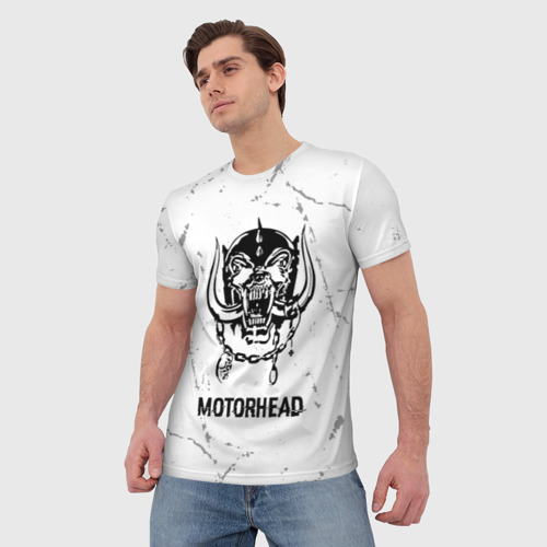 Мужская футболка 3D Motorhead glitch на светлом фоне, цвет 3D печать - фото 3