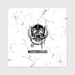 Магнит виниловый Квадрат Motorhead glitch на светлом фоне
