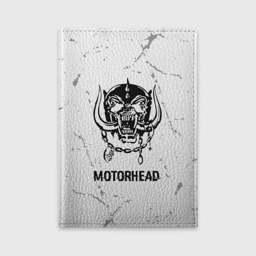 Обложка для автодокументов Motorhead glitch на светлом фоне