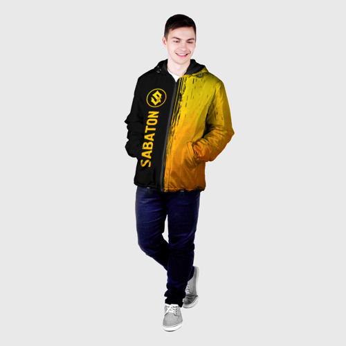 Мужская куртка 3D Sabaton - gold gradient: по-вертикали, цвет 3D печать - фото 3