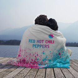 Плед 3D Red Hot Chili Peppers neon gradient style: символ сверху - фото 2