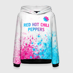 Женская толстовка 3D Red Hot Chili Peppers neon gradient style: символ сверху