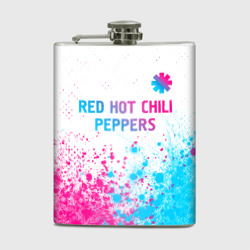 Фляга Red Hot Chili Peppers neon gradient style: символ сверху