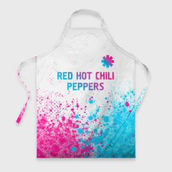 Фартук 3D Red Hot Chili Peppers neon gradient style: символ сверху