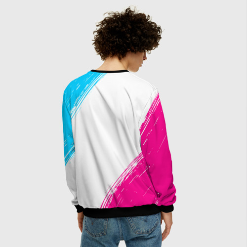 Мужской свитшот 3D Linkin Park neon gradient style, цвет черный - фото 4