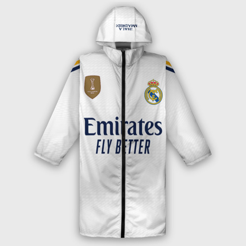 Женский дождевик 3D ФК Реал Мадрид форма 23-24 домашняя, цвет белый