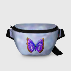 Поясная сумка 3D Сине-сиреневая бабочка