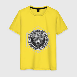 Оберег волк в руническом круге – Мужская футболка хлопок с принтом купить со скидкой в -20%