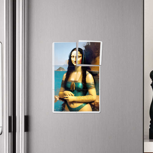 Магнитный плакат 2Х3 Мона Лиза на пляже - Биарриц - Франция - фото 4