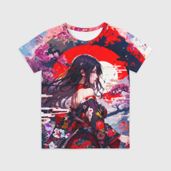 Детская футболка 3D Японская девушка от нейросети