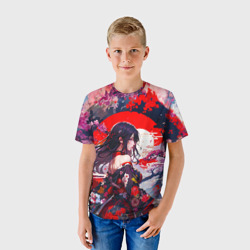 Детская футболка 3D Японская девушка от нейросети - фото 2