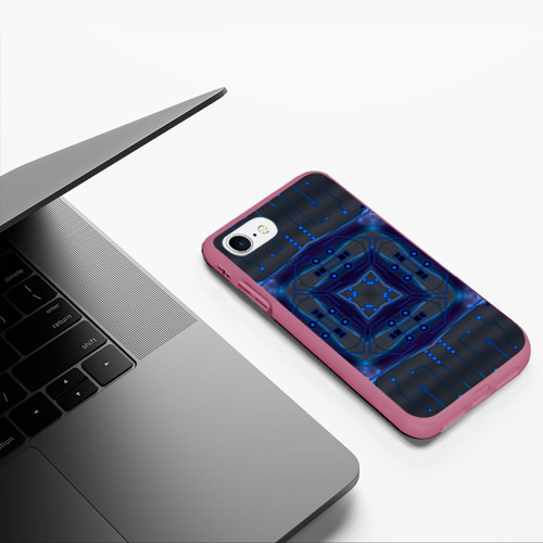 Чехол для iPhone 7/8 матовый с принтом Кубические волны, фото #5