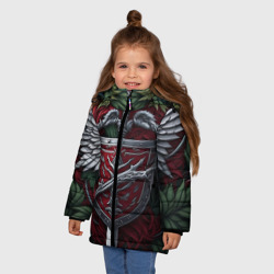 Зимняя куртка для девочек 3D Герб лесных защитников - фото 2