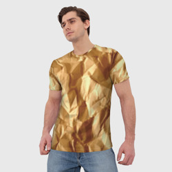 Мужская футболка 3D Мятая бумага - фото 2
