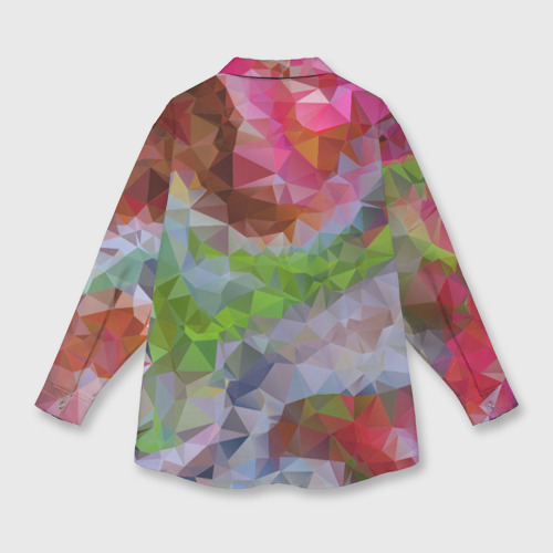 Женская рубашка oversize 3D с принтом Красочный узор, вид сзади #1