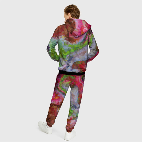 Мужской 3D костюм с принтом Красочный узор, вид сзади #2