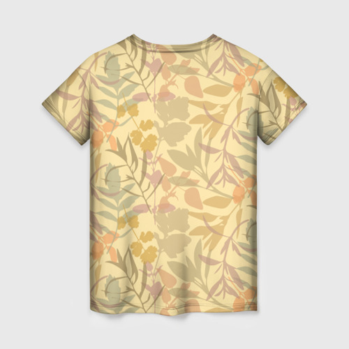 Женская футболка 3D с принтом Nature pattern, вид сзади #1