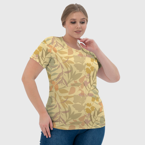 Женская футболка 3D с принтом Nature pattern, фото #4