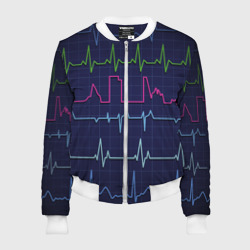Женский бомбер 3D Color pulse