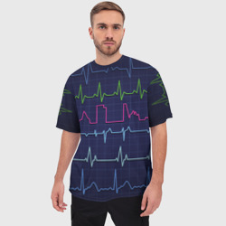 Мужская футболка oversize 3D Color pulse - фото 2