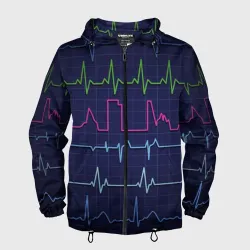 Мужская ветровка 3D Color pulse