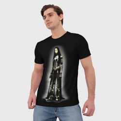 Мужская футболка 3D Мона Лиза - готика - нейросеть - фото 2
