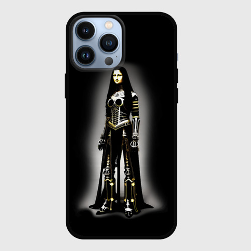 Чехол для iPhone 13 Pro Max с принтом Мона Лиза - готика - нейросеть, вид спереди #2