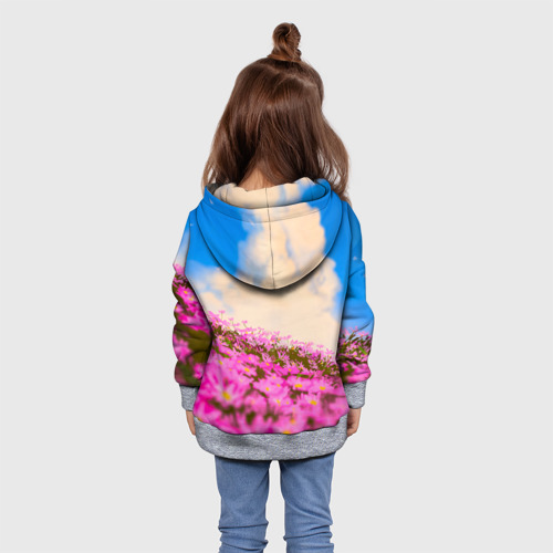 Детская толстовка 3D Девушка самурай и сиба ину, цвет меланж - фото 5