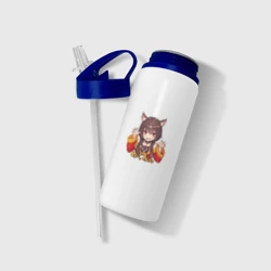 Бутылка для воды с трубочкой Megu nyan - фото 2