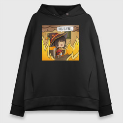 Женское худи Oversize хлопок This is fine Megumin