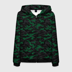 Мужская толстовка 3D на молнии Точечный камуфляжный узор Spot camouflage pattern