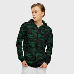 Мужская толстовка 3D на молнии Точечный камуфляжный узор Spot camouflage pattern - фото 2