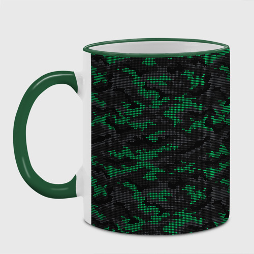 Кружка с полной запечаткой Точечный камуфляжный узор Spot camouflage pattern, цвет Кант зеленый - фото 2