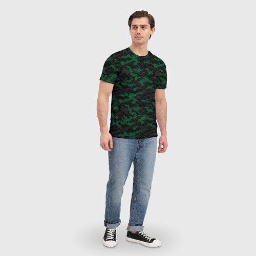 Мужская футболка 3D Точечный камуфляжный узор Spot camouflage pattern, цвет 3D печать - фото 5