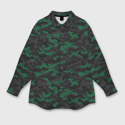 Женская рубашка oversize 3D Точечный камуфляжный узор Spot camouflage pattern