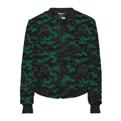 Женский бомбер 3D Точечный камуфляжный узор Spot camouflage pattern