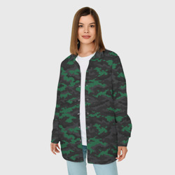 Женская рубашка oversize 3D Точечный камуфляжный узор Spot camouflage pattern - фото 2