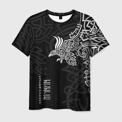 Мужская футболка 3D Вороны Одина : Хугин и Мунин